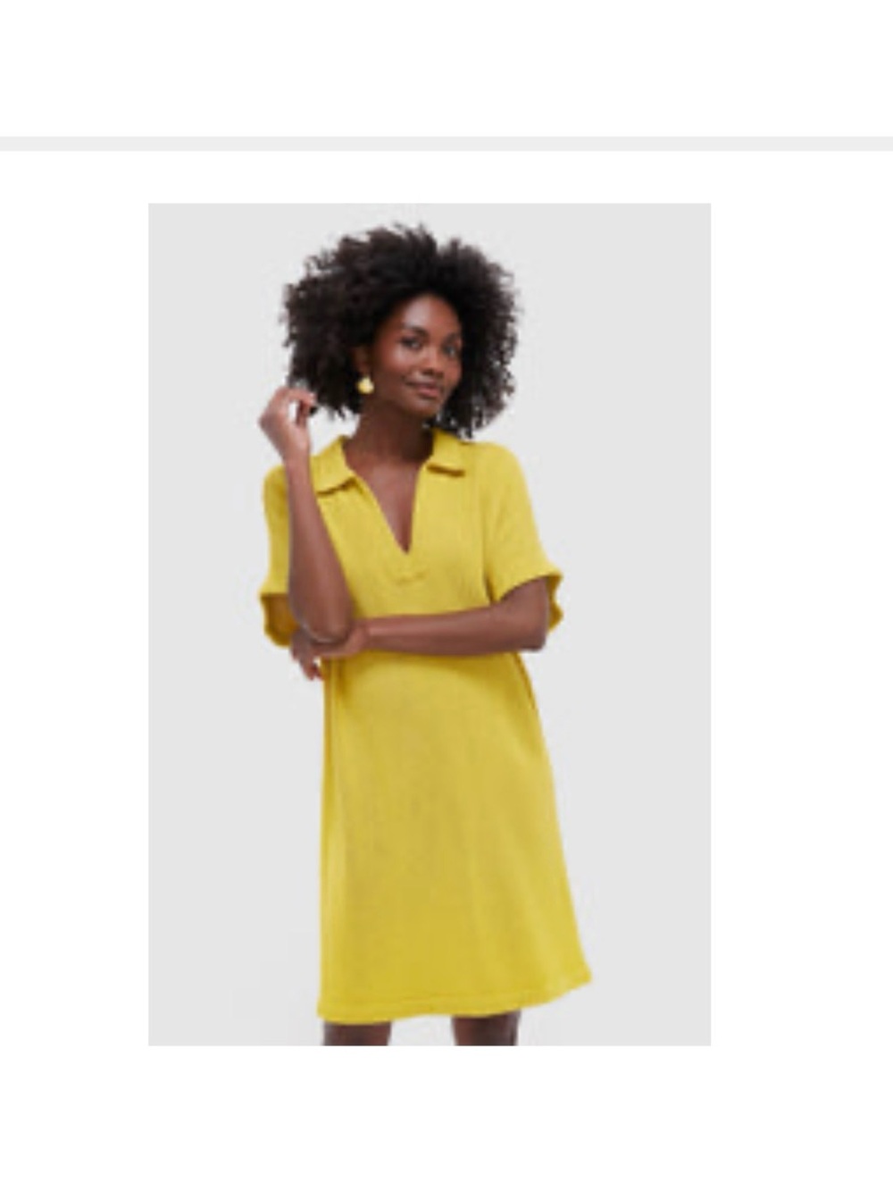 NWT Tuckernuck Pomander Place Lemongrass Knit Maren Mini Polo Dress XS/S